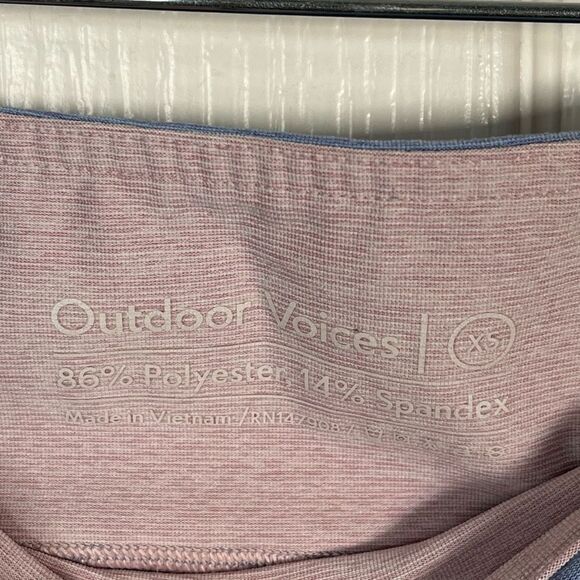 Outdoor Voices 7/8 Spring Tri Colored Leggings Pastel Lilac Lavender Dahlia Athl - Picture 5 of 10